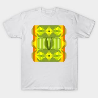 Geometric in yellow green T-Shirt